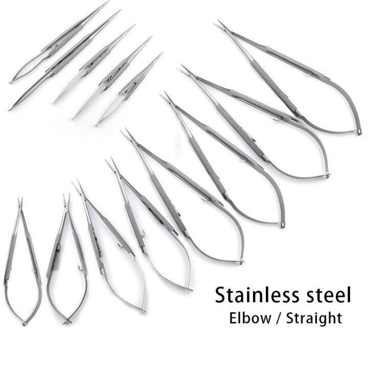 Stainless Steel Castroviejo Needle Holders With Lock Curved Straight