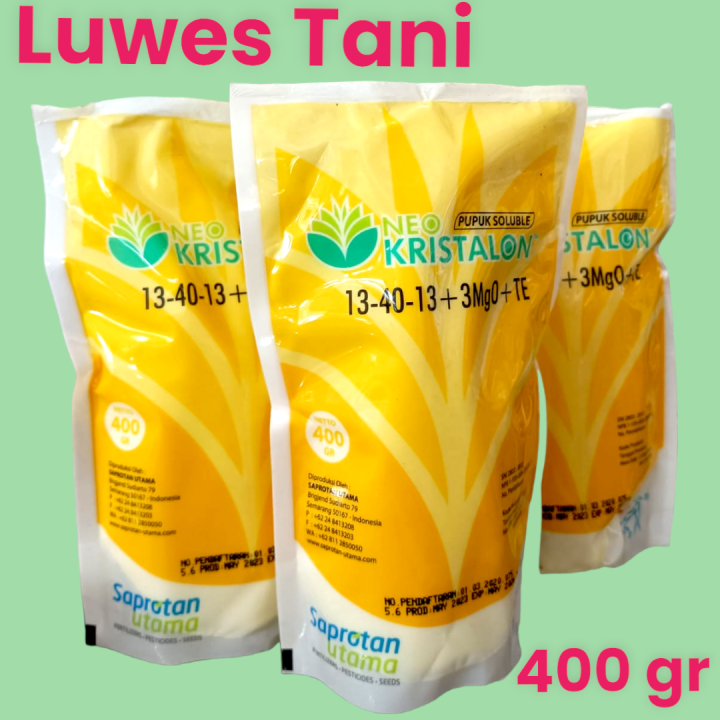 Pupuk Neo Kristalon Warna Kuning 400 Gram Kemasan Pabrik Pak Tani