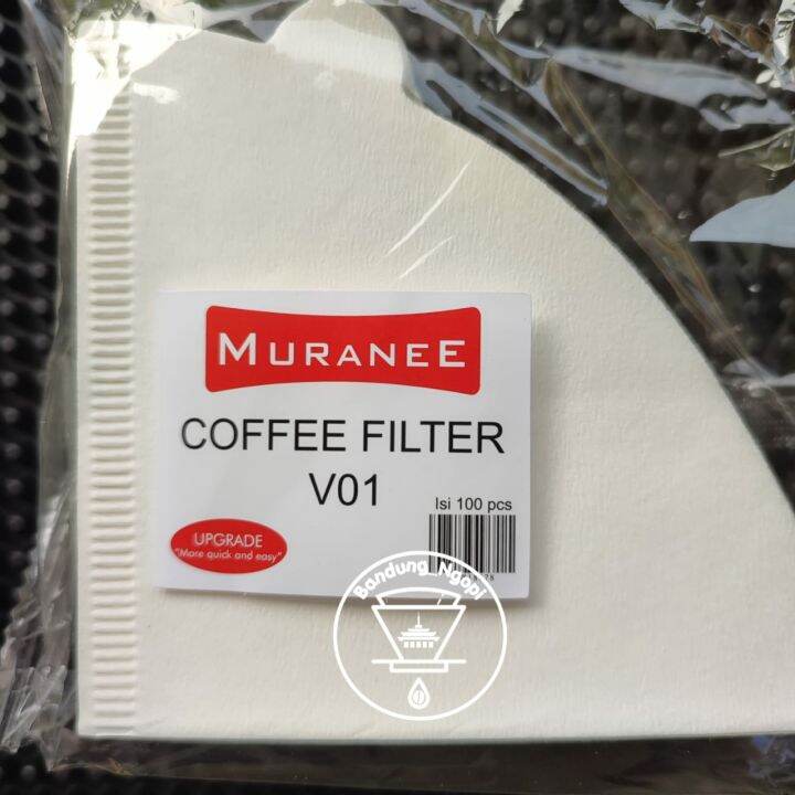 Muranee Paper Filter V Size Isi Lembar Putih Kertas Kopi