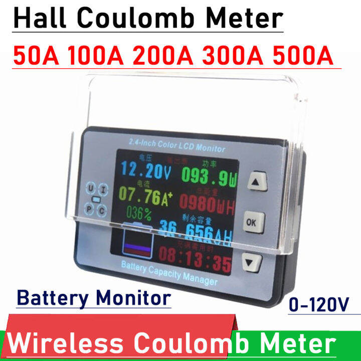 Battery Monitor Hall Coulomb Meter Dc A A A Lifepo Lead Acid