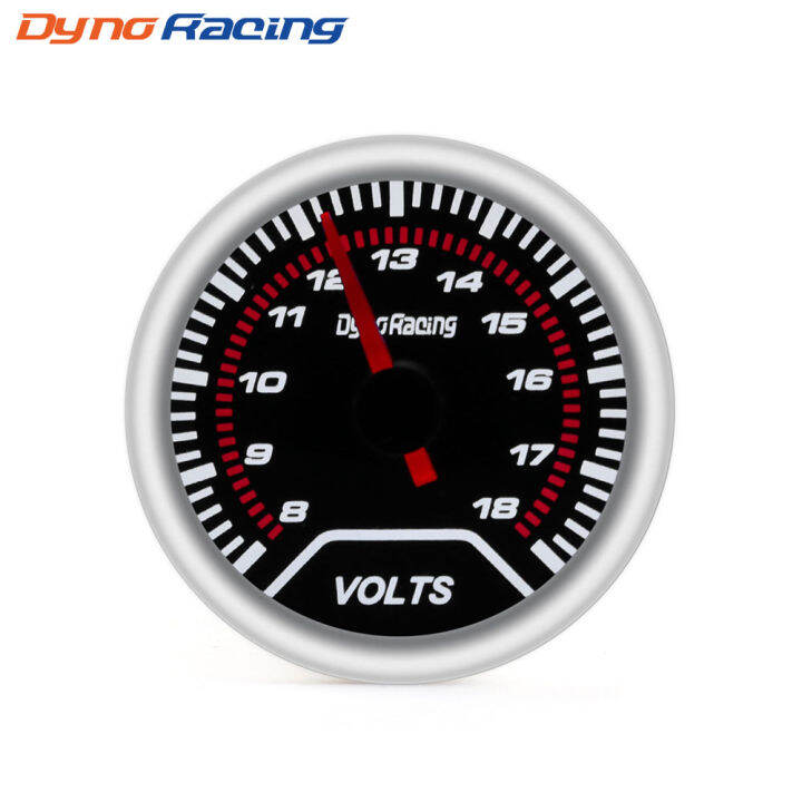 Dynoracing Volt Meter 2 52mm Smoke Lens 8 18 Volts Gauge Voltage