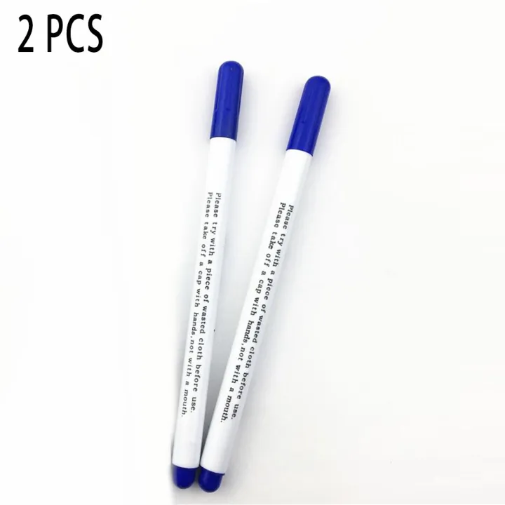 2pc Fabric Erasable Marker Water Soluble Pen Stitch Cross Ink Tool