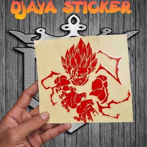 Cutting Stiker Sungoku Dragon Ball Z Sticker Goku Variasi Accecoris