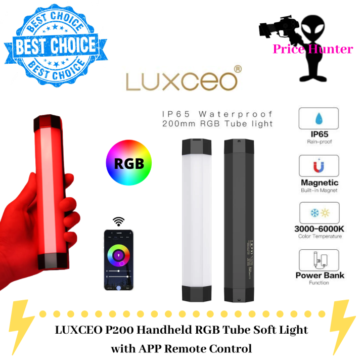 Luxceo P Handheld Rgb Tube Soft Light With App Remote Control Lazada