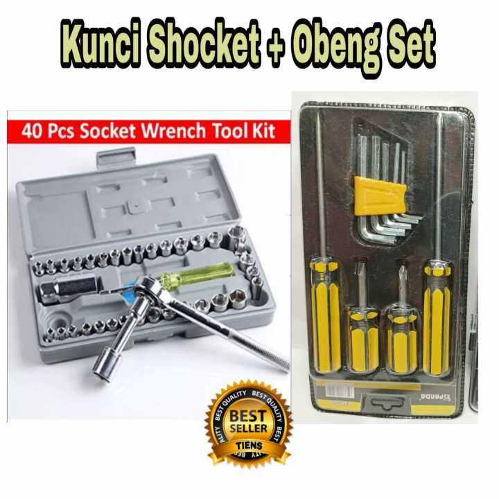 Gratis Obeng Set Kuning Kunci Shock Sok Aiwa Kunci Set Shocket