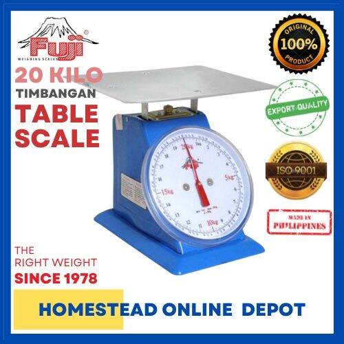 FUJI 20 Kilo Timbangan Flat Plate Mechanical Table Scale Weighting