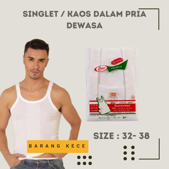 Singlet Kaos Dalam Kutang Pria Rider B Bahan Katun Cod By