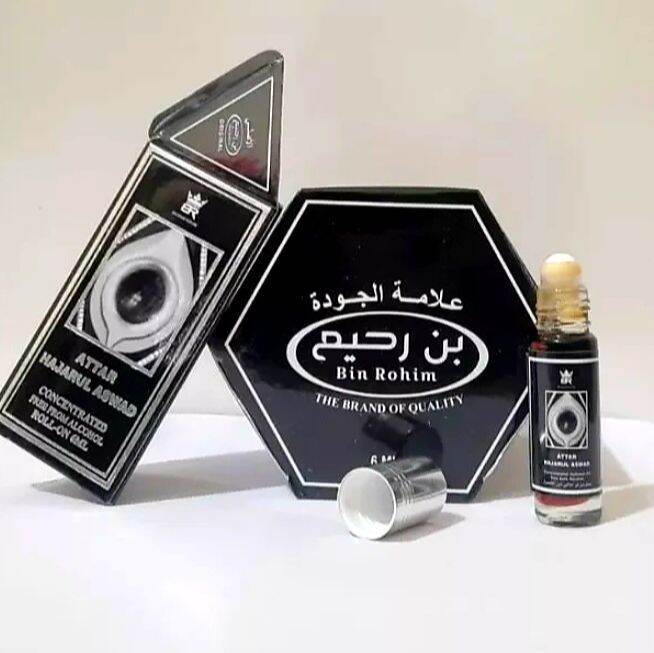 ATTAR HAJARUL ASWAD Perbox 6 Pcs Parfum Bin Rohim Kemasan 6ml Roll On