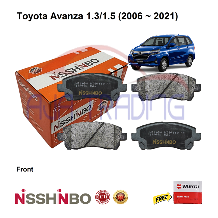 Genuine Nisshinbo Front Brake Pads With Shims For Toyota Avanza