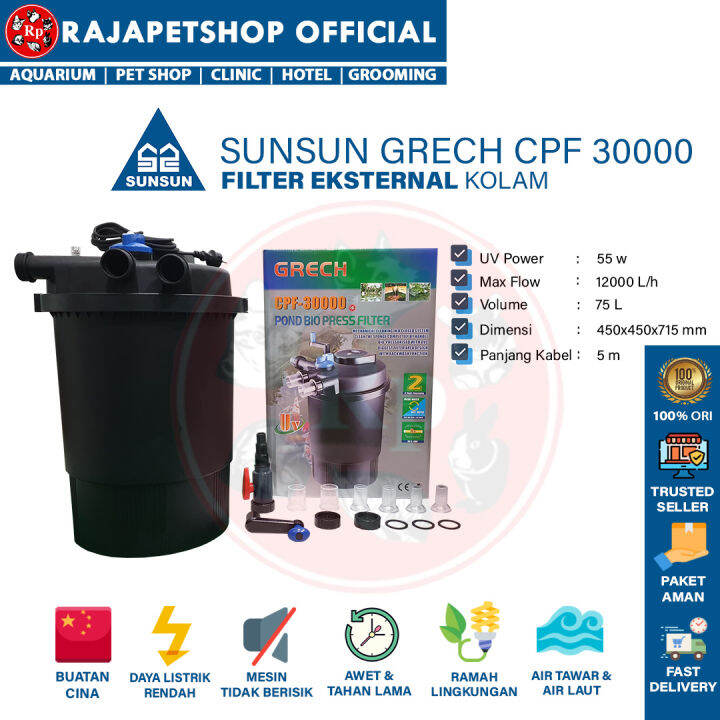 SUNSUN GRECH CPF 30000 FILTER EKSTERNAL KOLAM CANISTER EXTERNAL FILTER