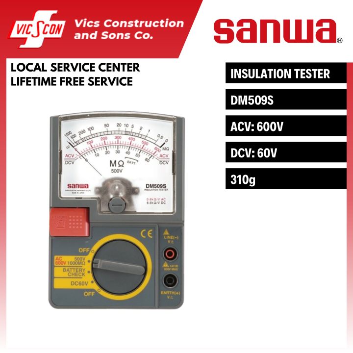 Sanwa Dm S Analog Insulation Tester Lazada Ph