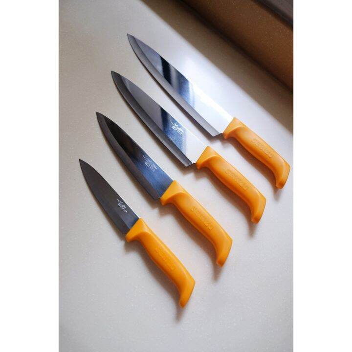 Hot Authentic Japanese Stainless Steel Sekizo Cook Knife With Orange