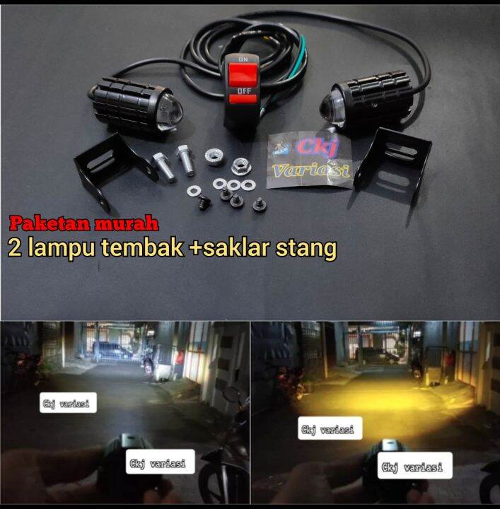 Cod Grade A Super Terang Pcs Lampu Tembak Laser Motor D Mini Warna