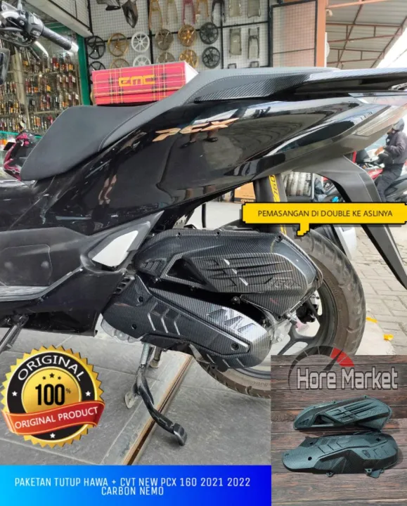 Paket Cover Hawa Cvt Pcx Carbon Nemo Set Tutup Hawa