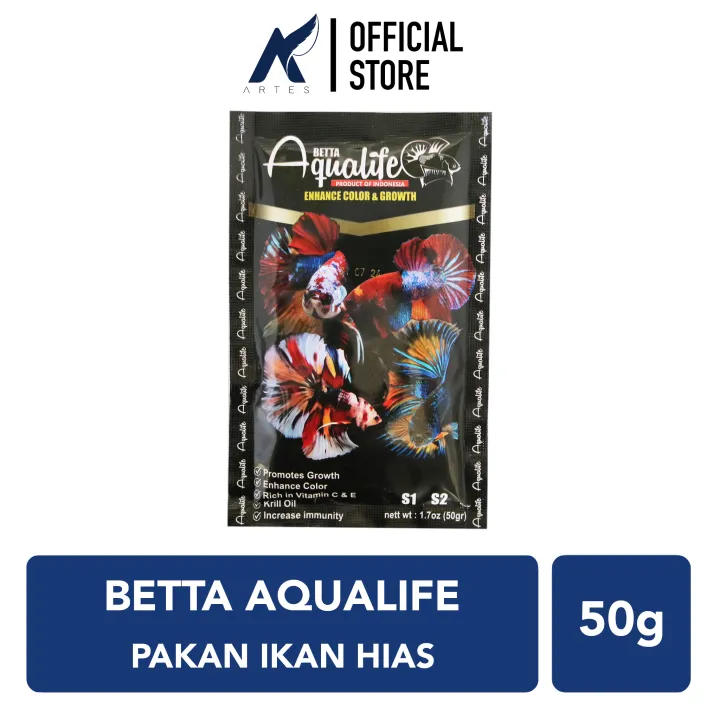 BETTA AQUALIFE Butir Pakan Makanan Pelet Pellet Ikan Hias Cupang Guppy