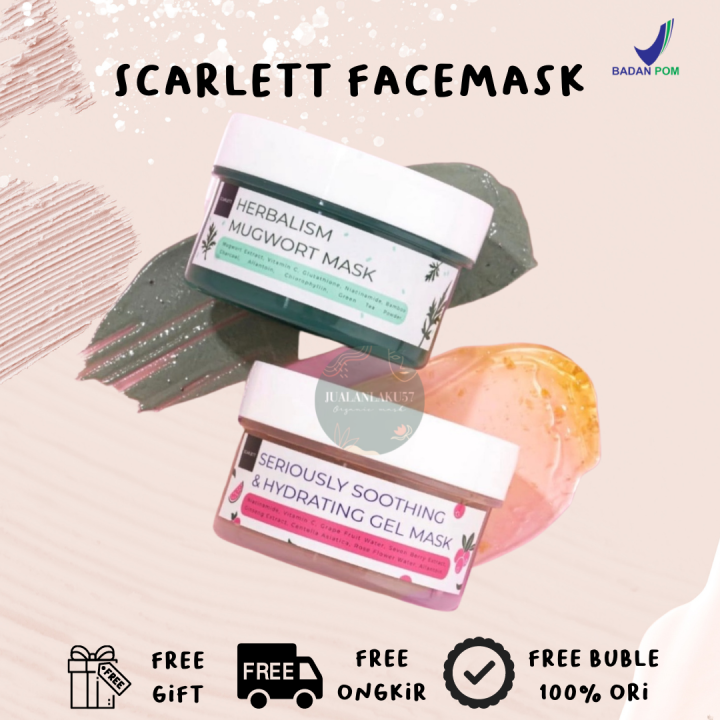 Masker Scarlett Facemask Masker Mugwort Scarlett Whitening Seriously