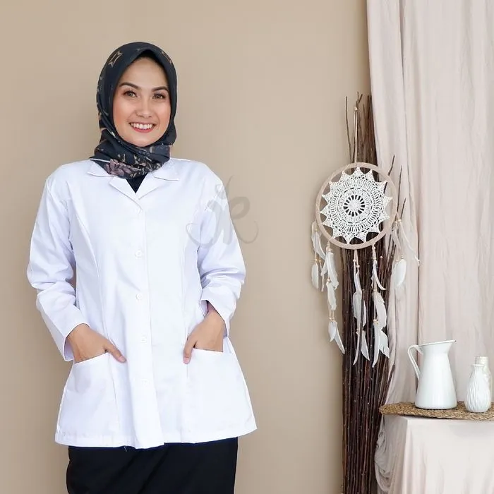 Baju Perawat Seragam Suster Putih Seragam Kemeja Putih Wanita Baju