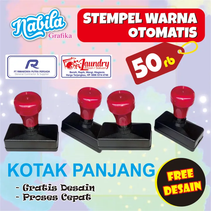 Stempel Toko Stempel Custom Stempel Logo Stempel Warna Otomatis