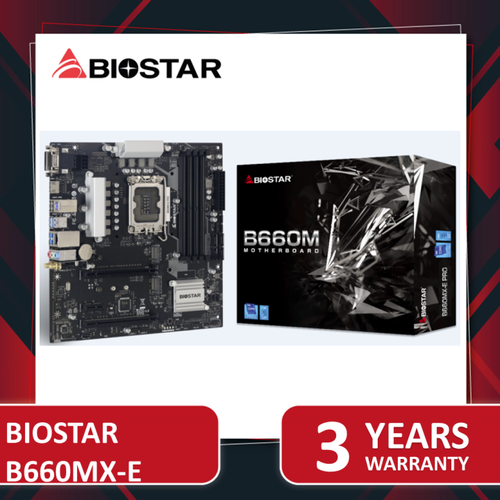 BIOSTAR Intel B660MX E PRO M 2 VGA HDMI DVI 4DIMM DDR4 12th Gen LGA