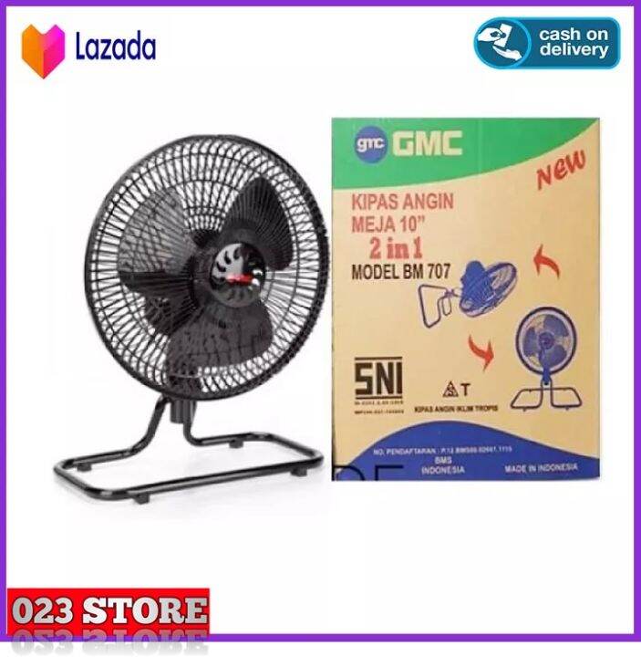 Kipas Angin GMC 706 2in1 8 Inch Desk Fan Tornado SNI BODY BESI Lazada