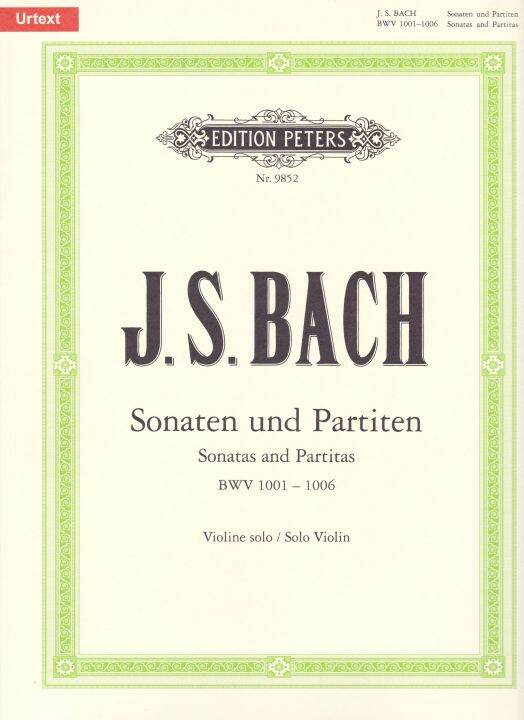 Edition Peters J S Bach Sonatas And Partitas For Solo Violin BWV 1001