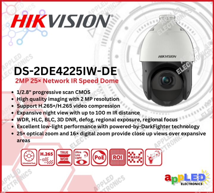 Hikvision Ds De Iw De Inch Mp X Powered By Darkfighter Ir