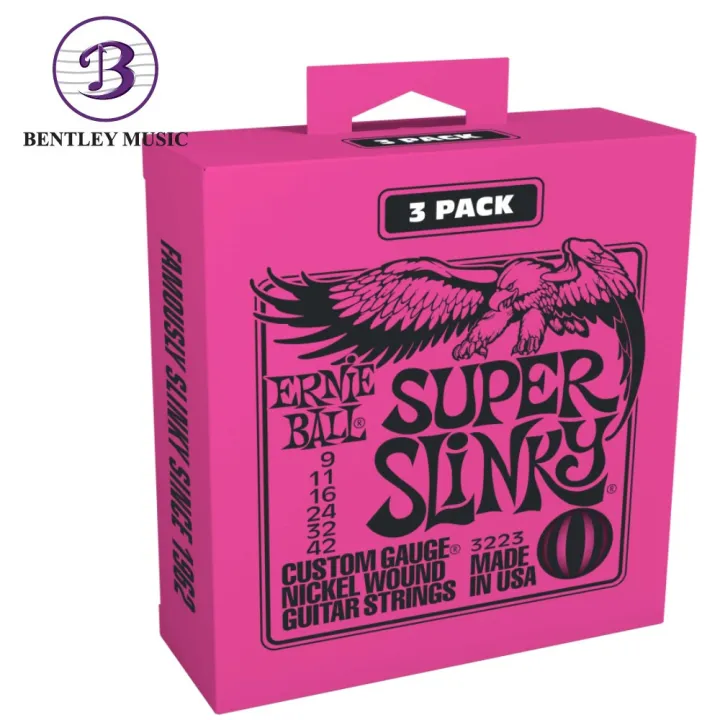 Ernie Ball 3223 Super Slinky Nickel Wound Electric Guitar Strings 9 42