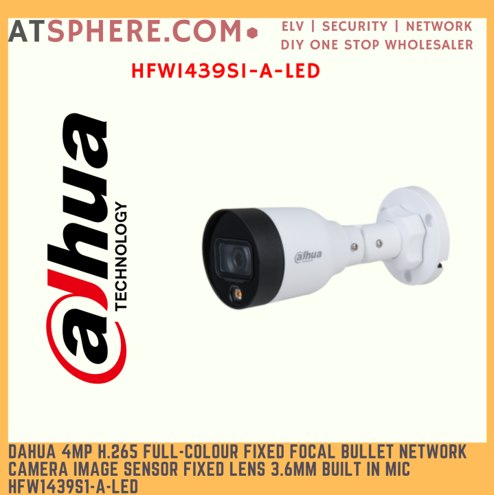 DAHUA 4MP H 265 FULL COLOUR FIXED FOCAL BULLET NETWORK CAMERA Image