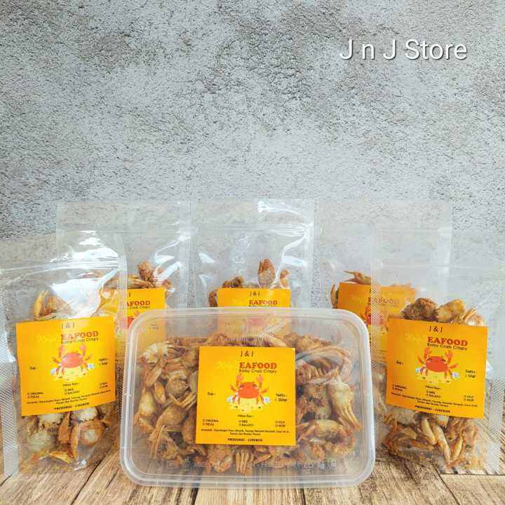 Keripik Kepiting Goreng ALL VARIAN 100 Gr Baby Crab Crispy Cemilan