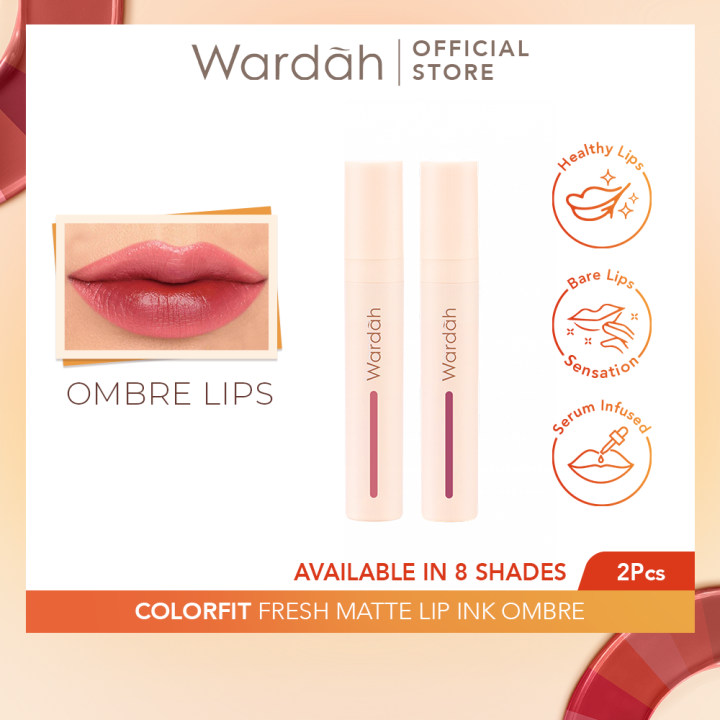 Wardah Colorfit Fresh Matte Lip Ink Ombre Paket Lip Cream Lazada