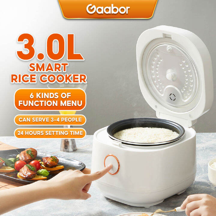 Gaabor Mulitfunctional Touchscreen 3 Liter Smart Rice Cooker 6 Function