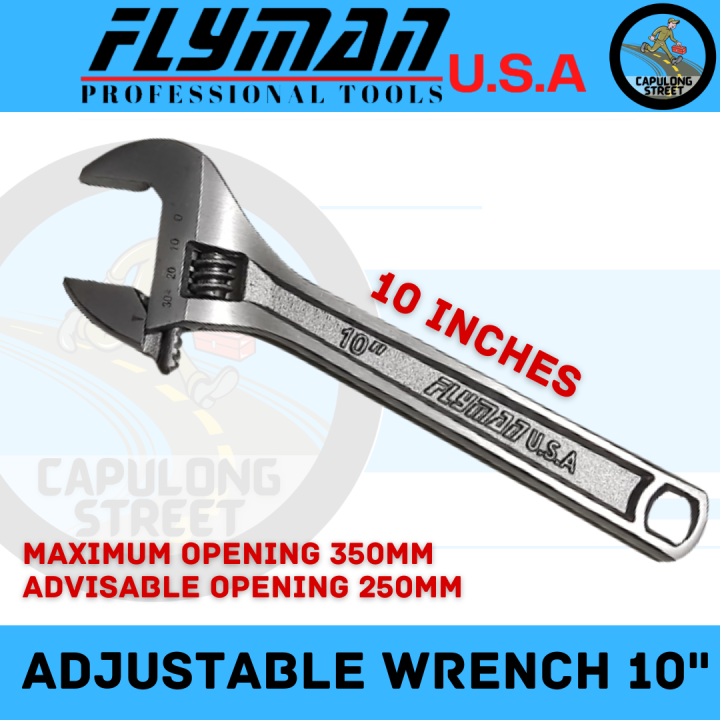 Capulong Street Flyman Adjustable Wrench 10 Yabe Adjustable Spanner