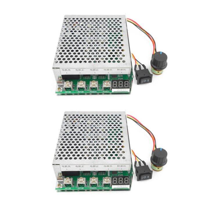 2X DC 10 55V 100A 3000W Motor Speed Controller Reversible PWM Control