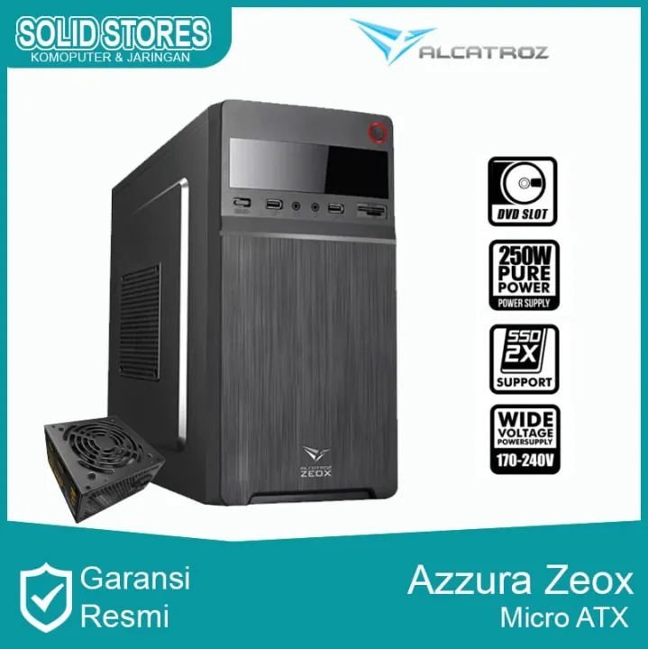 Casing Pc Alcatroz Azzura Zeox Mini Atx With Watts Power Supply