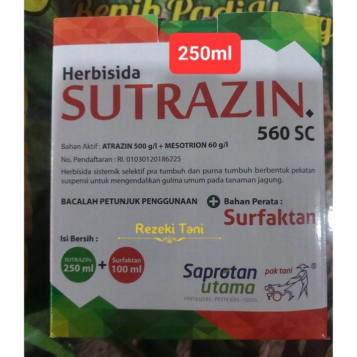 Herbisida Selektif Jagung Sutrazin 560SC Kemasan 250ml Perekat 100ml