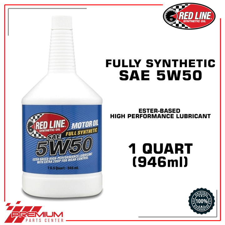 REDLINE 5W50 FULLY SYNTHETIC MOTOR OIL 1 QUART 946ml Lazada PH