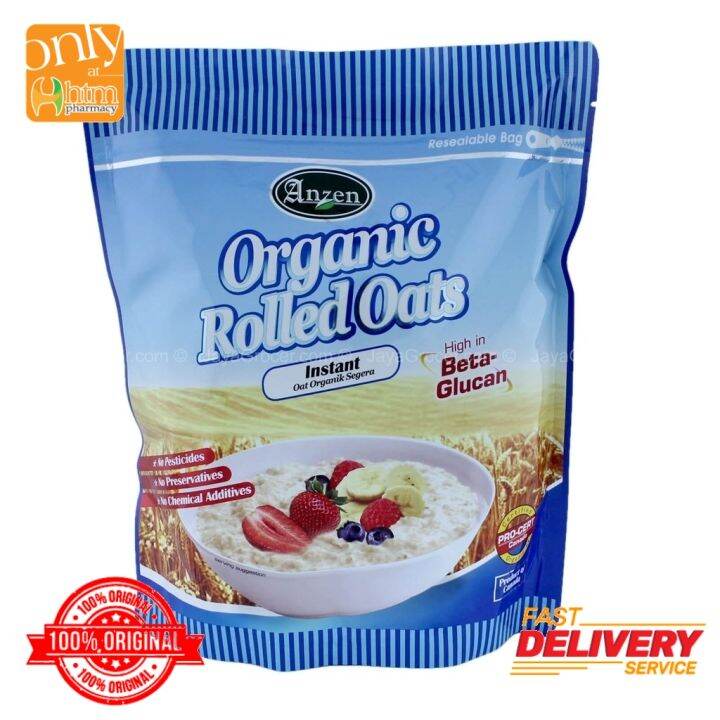 Anzen Organic Rolled Oats 1KG Instant Lazada