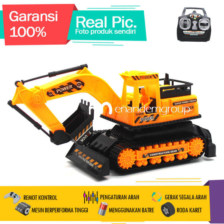 Mainan Remote Control Rc Power Truck Excavator Beko Alat Berat Lazada