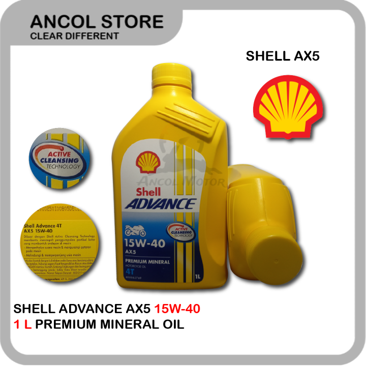 Oli Shell Advance AX5 15w40 Motor Sport 1 Liter Lazada Indonesia