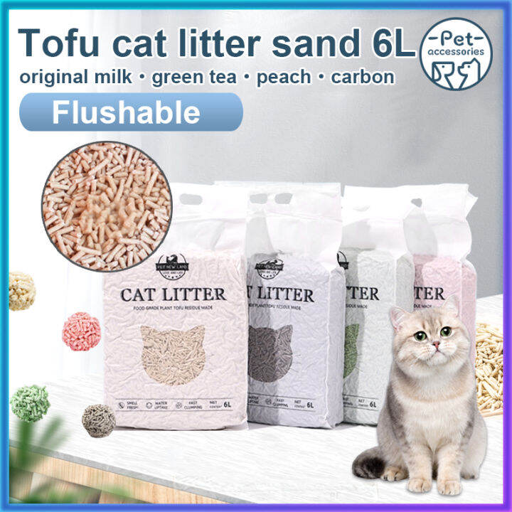 Tofu Cat Litter Sand L Flushable Cat Sand Food Grade Plant Tofu