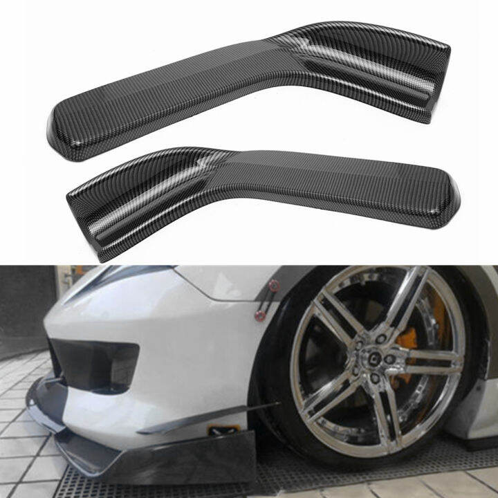 Front Bumper Chin Spoiler Canard Carbon Fiber Universal Front Bumper