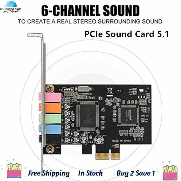 THLA3P PCIe Sound Card 5 1 PCI Express Surround Card 3D Stereo Audio