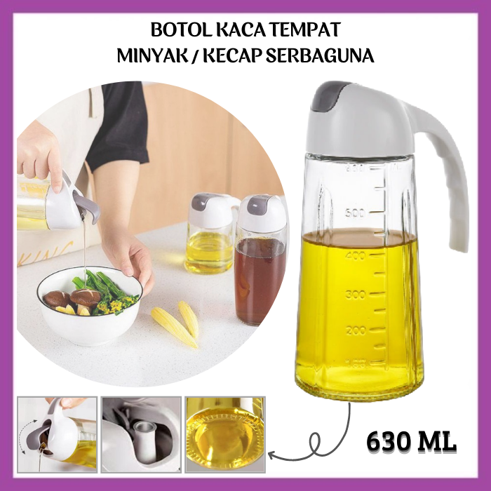 Botol Kaca Minyak Goreng Tutup Otomatis Ml Olive Oil Bottle