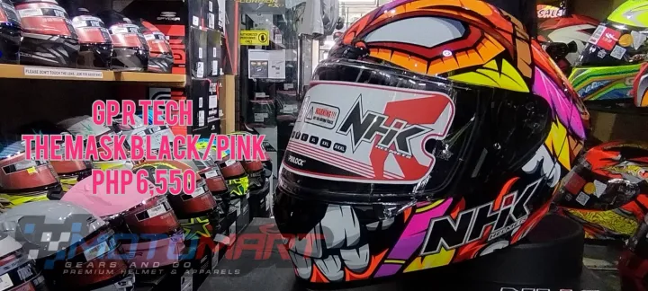 Nhk Helmet Gp R Tech The Mask Black Pink Lazada Ph