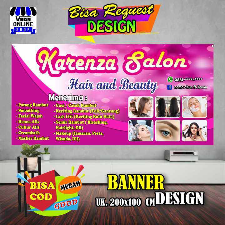 Spanduk Banner Salon Potong Rambut Eyelash Keren Murah Lazada