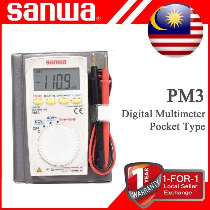 Sanwa Pm Digital Multimeter Pocket Type Ac Dc Voltmeter Lazada