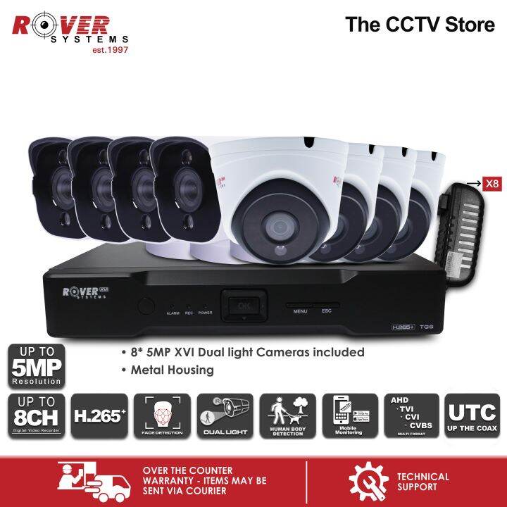 Rover Ch In Dvr Units Mp Xvi Dual Light Cameras Indoor Dome