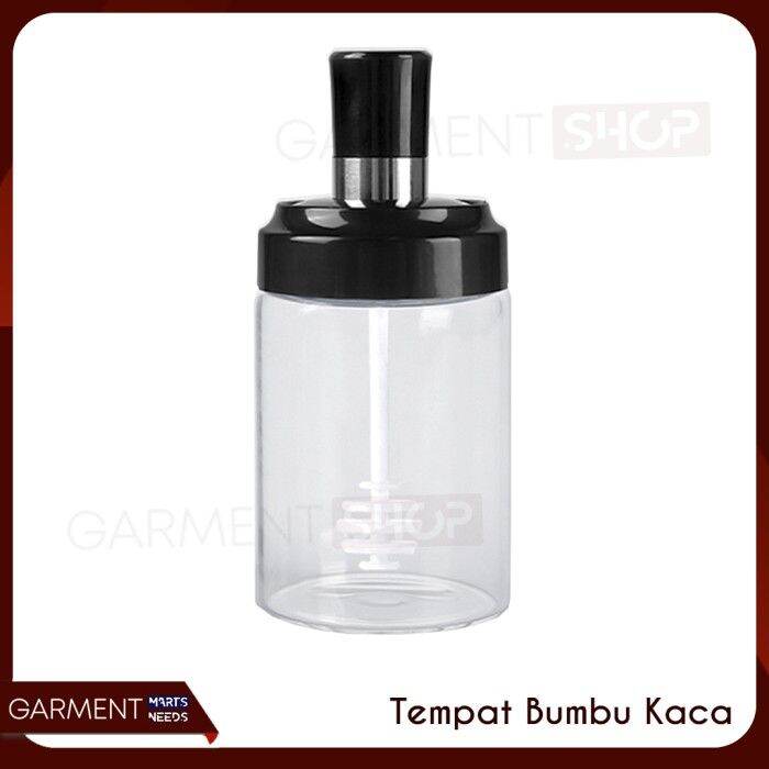 Botol Bumbu Garam Sendok Madu Kuas Minyak Saos Toples Premium Kaca