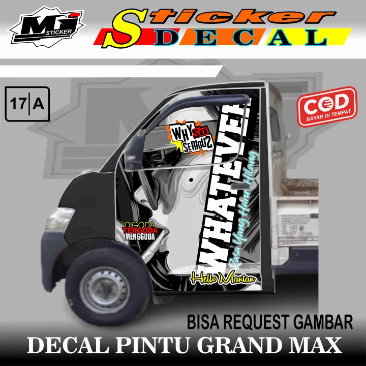 Stiker Decal Full Pintu Samping Pickup Grand Max Carry Futura New