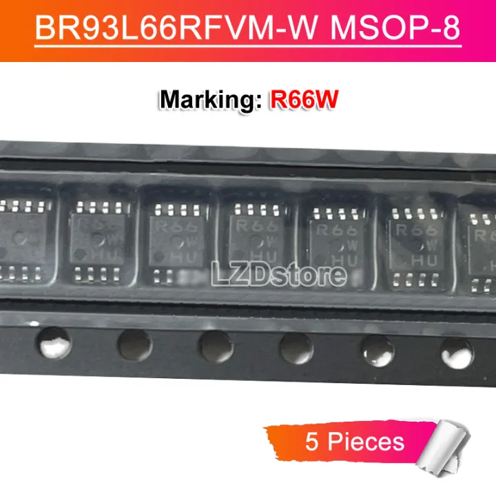 5pcs BR93L66RFVM W MSOP 8 MSOP8 Marking R66 R66W SMD Microwire BUS